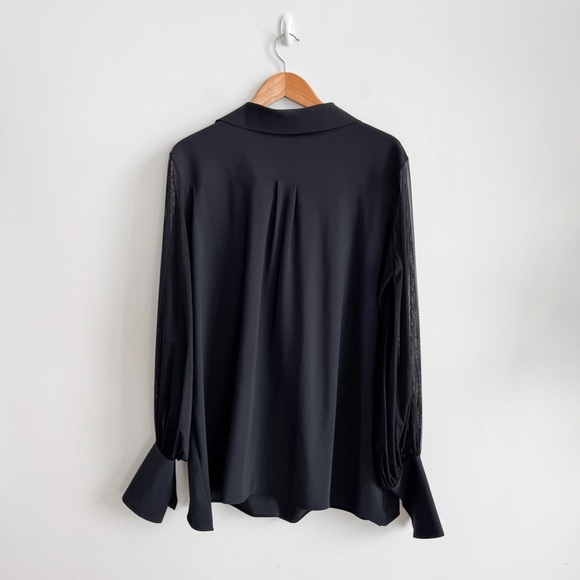 CHIARA BONI • La Petite Robe Augustina Organza Top in Black - Picture 7 of 12